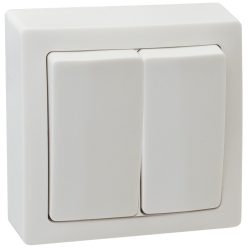   Falon kívüli 2-áramkörös kapcsoló 10AX/250VAC, IP20 (105)