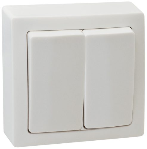Falon kívüli 2-áramkörös kapcsoló 10AX/250VAC, IP20 (105)