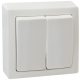 Falon kívüli 2-áramkörös kapcsoló 10AX/250VAC, IP20 (105)
