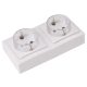 Falon kívüli csatlakozóaljzat 2×16A/250VAC, IP20 (SCHUKO)