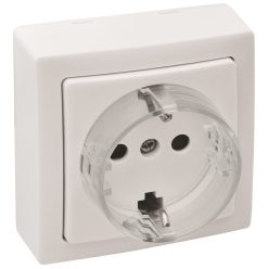   Falon kívüli csatlakozóaljzat 1×16A/250VAC, IP20 (SCHUKO)