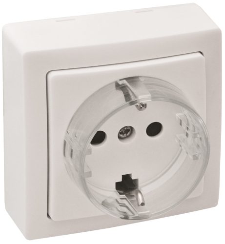 Falon kívüli csatlakozóaljzat 1×16A/250VAC, IP20 (SCHUKO)