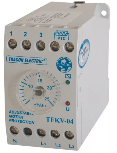 Védőrelé, feszültségfigyelő 3 fázisra aszim/túlmel. véd 3x230/400V AC,+/-5% - +/-25%, 5A/250V AC