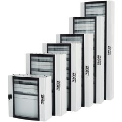 Ívelt biztonsági üvegajtós fém elosztószekrény