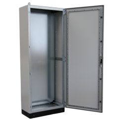   Moduláris fémajtós fém elosztószekrény teli szerelőlappal