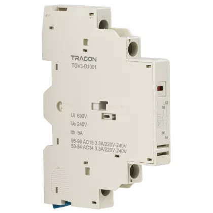 Túlterhelési kijelző kioldásjelzővel és segédérintkezővel 1NO+1NO TGV3