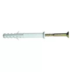 Hosszított tipli+csavar, szürke M10×80mm, PA6.6
