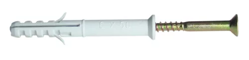 Hosszított tipli+csavar, szürke M8×135mm, PA6.6