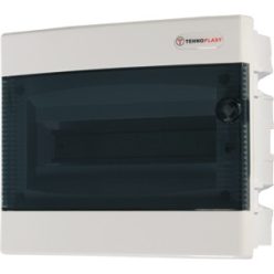   Csere ajtó süllyesztett és falon kívüli elosztó dobozhoz, C sorozat, 12 modul, átlátszó