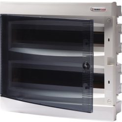   Csere ajtó süllyesztett és falon kívüli elosztó dobozhoz, C sorozat, 2x18 modul, átlátszó