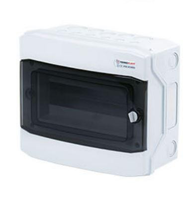 Lakáselosztó falon kívüli 1500V DC 1x12 modul IP65 D sorozat Tehnoplast