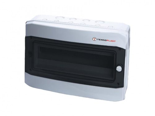 Lakáselosztó falon kívüli 1500V DC 1x18 modul IP65 D sorozat Tehnoplast
