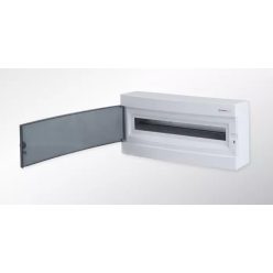   FALON KÍVÜLI KISELOSZTÓ DOBOZ, C SOROZAT, 24 MODULOS, ÁTLÁTSZÓ AJTÓ, 1SOROS, 501X233X98 MM, IP40