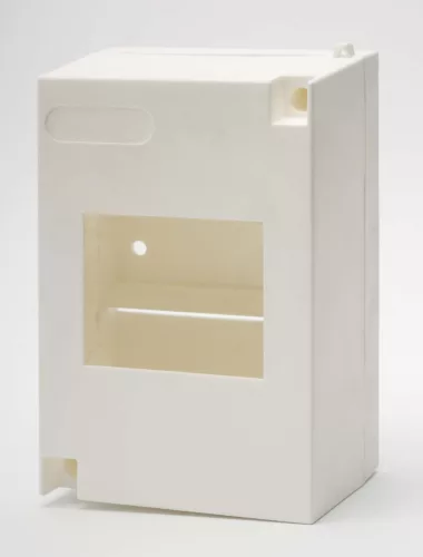 Falon kívüli kiselosztó doboz, A sorozat, 4(3+1)modulos, ajtó nélkül, 1 soros, 137x87x57 mm, IP40