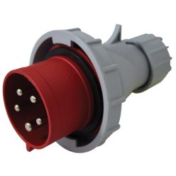   Fázisfordítós ipari csatlakozó dugó külső tömszelencével 32A, 400V, 3P+N+E, 6h, IP67