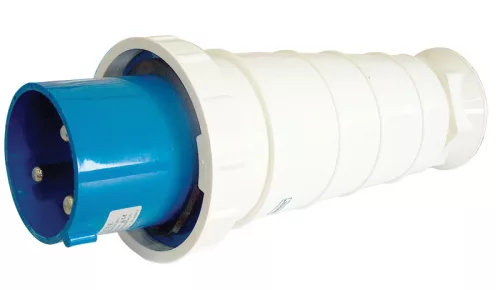 Ipari csatlakozó dugó, fokozott védelemmel 63A, 250V, 2P+E, 6h, IP67