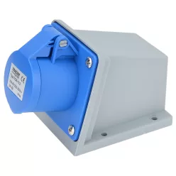  Felületre szerelhető ipari csatlakozóaljzat 16A, 250V, 2P+E, 6h, IP44
