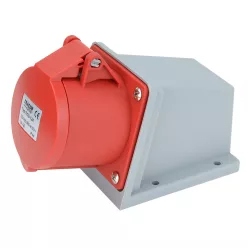   Felületre szerelhető ipari csatlakozóaljzat 32A, 400V, 3P+E, 6h, IP44