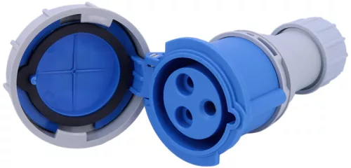Ipari csatlakozóaljzat, fokozott védelemmel 32A, 230V, 2P+E, 6h, IP67