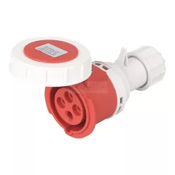   Ipari csatlakozóaljzat, fokozott védelemmel 32A, 400V, 3P+E, 6h, IP67
