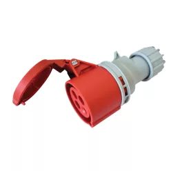   Ipari csatlakozóaljzat, külső tömítőszelencével 32A, 400V, 3P+E, 6h, IP44