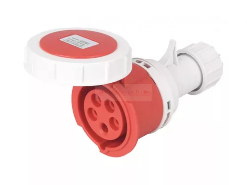 Ipari csatlakozóaljzat, fokozott védelemmel 32A, 400V, 3P+N+E, 6h, IP67