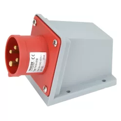   Felületre szerelhető ipari csatlakozó dugó 16A, 400V, 3P+E, 6h, IP44