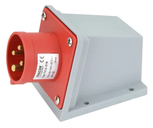 Felületre szerelhető ipari csatlakozó dugó 16A, 400V, 3P+E, 6h, IP44