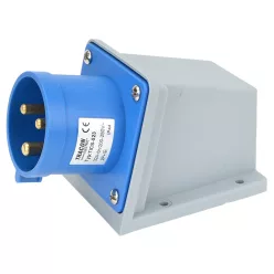   Felületre szerelhető ipari csatlakozó dugó 32A, 250V, 2P+E, 6h, IP44