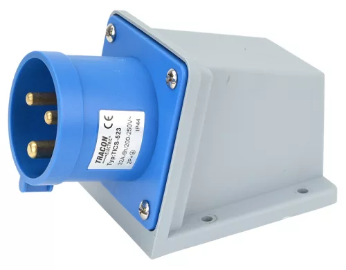 Felületre szerelhető ipari csatlakozó dugó 32A, 250V, 2P+E, 6h, IP44