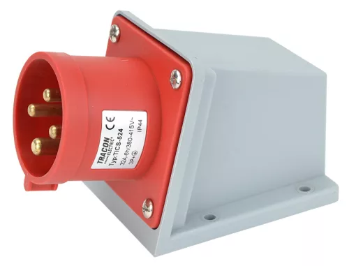 Felületre szerelhető ipari csatlakozó dugó 32A, 400V, 3P+E, 6h, IP44