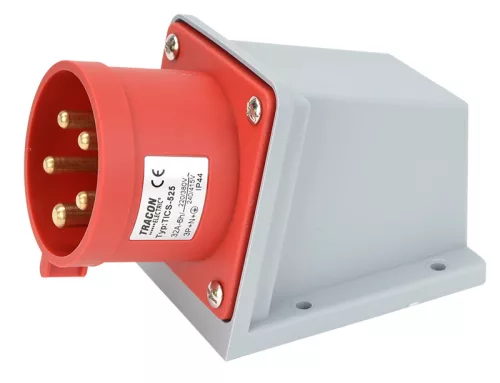 Felületre szerelhető ipari csatlakozó dugó 32A, 400V, 3P+N+E, 6h, IP44