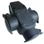 Csatlakozóaljzat csapos védőérintkezővel, hármas, gumi