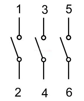 Kézikapcsoló, BE-KI 400V, 50Hz, 125A, 3P, 30kW, 88×88mm, 90°