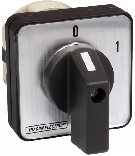 Kézikapcsoló, BE-KI 400V, 50Hz, 25A, 2P, 7,5kW, 48×48mm, 60°