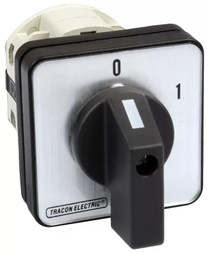 Kézikapcsoló, BE-KI 400V, 50Hz, 63A, 4P, 18,5kW, 64×64mm, 60°