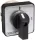 Kézikapcsoló, BE-KI 400V, 50Hz, 63A, 3P, 18,5kW, 64×64mm, 90°