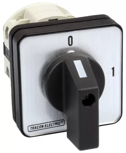 Kézikapcsoló, BE-KI 400V, 50Hz, 63A, 4P, 18,5kW, 64×64mm, 90°