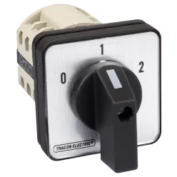   Választókapcsoló, 0-1-2 400V, 50Hz, 125A, 2×3P, 30kW, 88×88mm, 60°