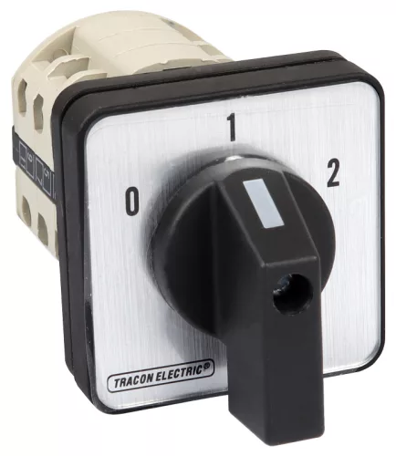 Választókapcsoló, 0-1-2 400V, 50Hz, 160A, 2×3P, 37kW, 88×88mm, 60°