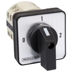   Választókapcsoló, 0-1-2 400V, 50Hz, 25A, 2×3P, 7,5kW, 48×48mm, 90°
