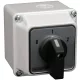 Tokozott választókapcsoló, 0-1-2 400V, 50Hz, 32A, 2×4P, 11kW, 64×64mm, 60°, IP44