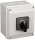 Tokozott választókapcsoló, 0-1-2 400V, 50Hz, 63A, 2×3P, 18,5kW, 64×64mm, 60°, IP65