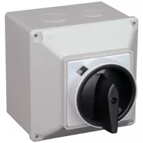   Tokozott főkapcsoló, BE-KI 400V, 50Hz, 20A, 4P, 5,5kW, 64×64mm, IP44