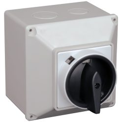   Tokozott főkapcsoló, BE-KI 400V, 50Hz, 32A, 4P, 11kW, 64×64mm, IP44