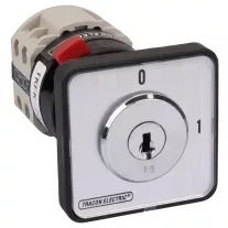   Főkapcsoló, kulcsos, BE-KI (Kulcs 0-állásban vehető ki) 400V, 50Hz, 20A, 4P, 5,5kW, 48×48mm