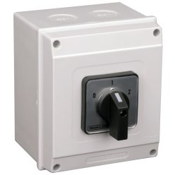  Tokozott dahlander motorkapcsoló 400V, 50Hz, 20A, 5,5kW, 48×48mm, IP65
