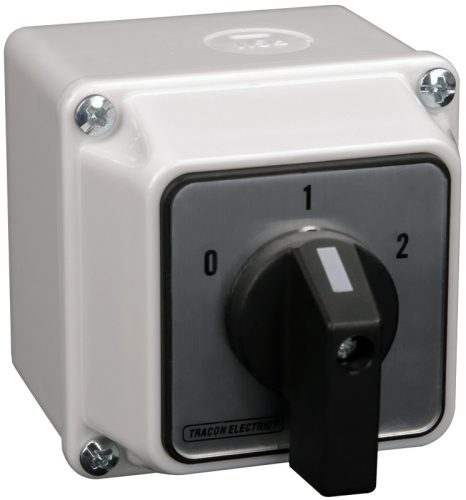 Tokozott Dahlander motorkapcsoló 400V, 50Hz, 32A, 11kW, 64×64mm, IP44