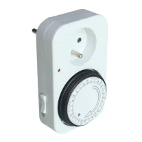   Dugaszolható napi kapcsolóóra, elektromechanikus, csapos IP20