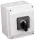 Tokozott választókapcsoló, 1-0-2 400V, 50Hz, 25A, 2×3P, 7,5kW, 48×48mm, 60°, IP65